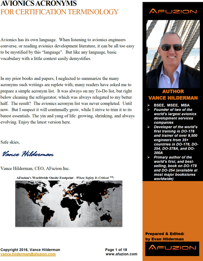 Avionics Acronyms List